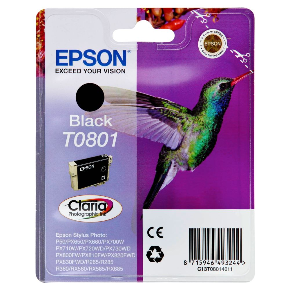 Epson Τονωτής Μελανιού Μαύρος T0801