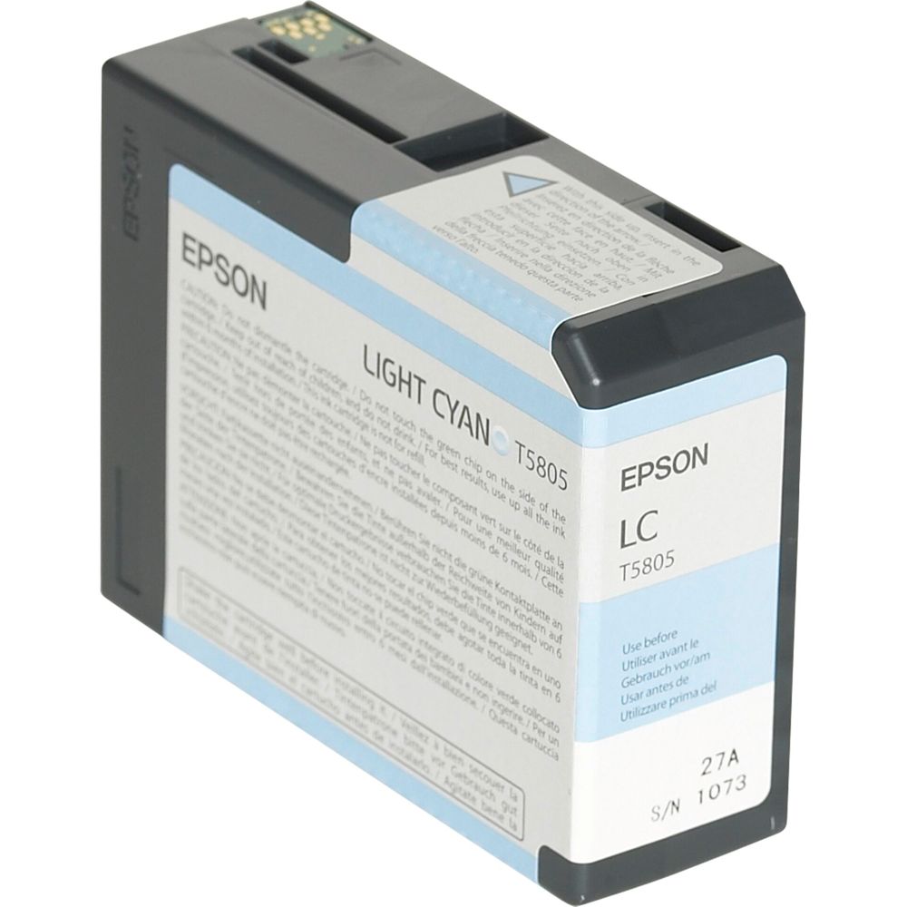 Epson Ink Cartridge Light Cyan T580 80ml