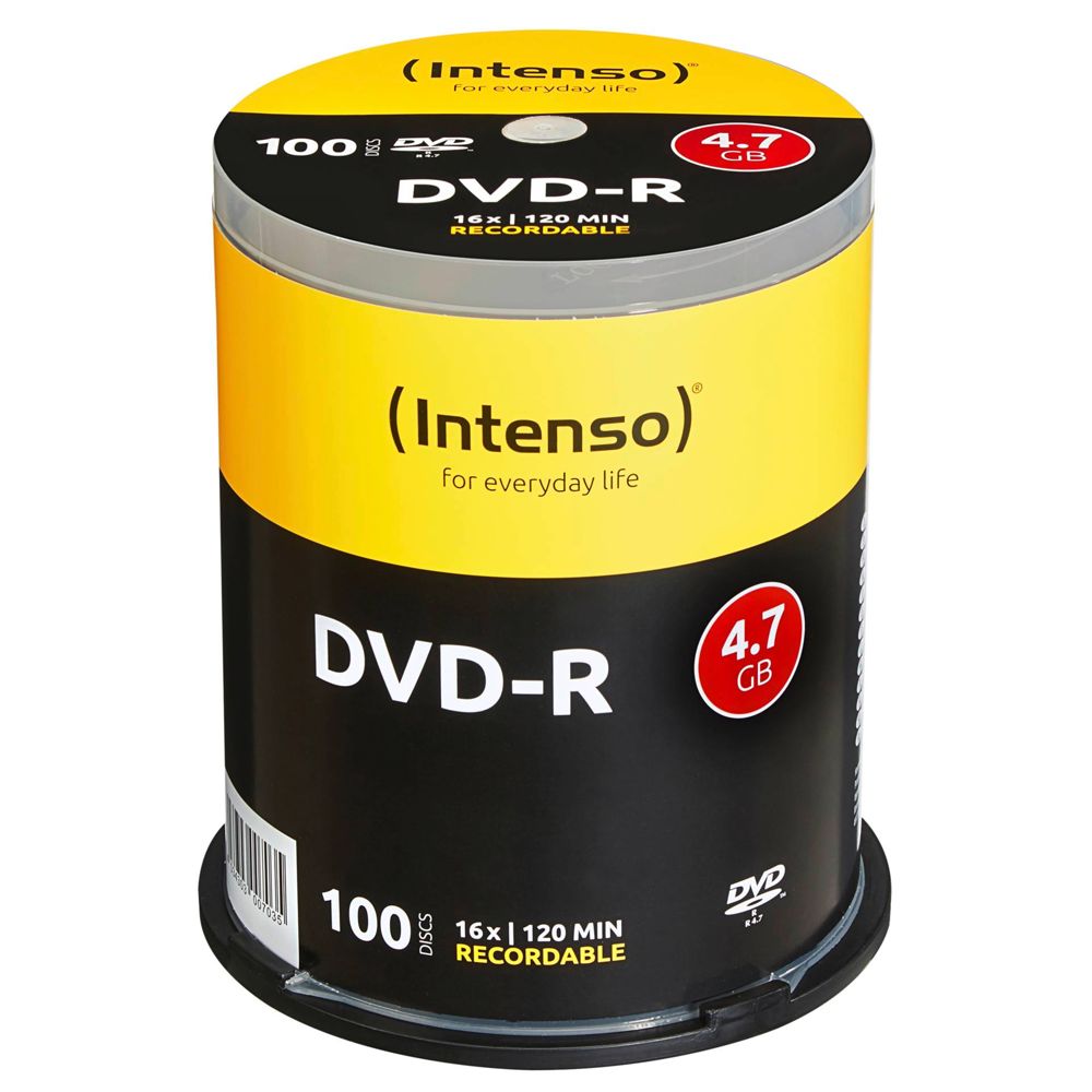 Intenso DVD-R 4,7GB 16x Speed - Cakebox 100 Τεμ
