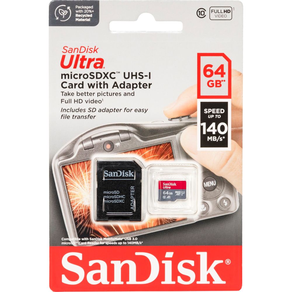 SanDisk Ultra microSDHC 64GB 140MB/s