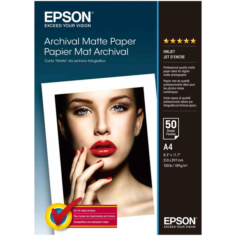Epson Archival Matte Paper A4, 50 φύλλα, 189 g