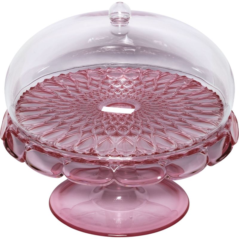 Guzzini VANITY Small Flamingo Pink Cake Stand with Dome