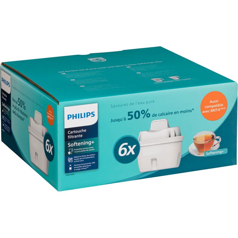 Philips Softening+ Water Filter Cartridges 6-Pack