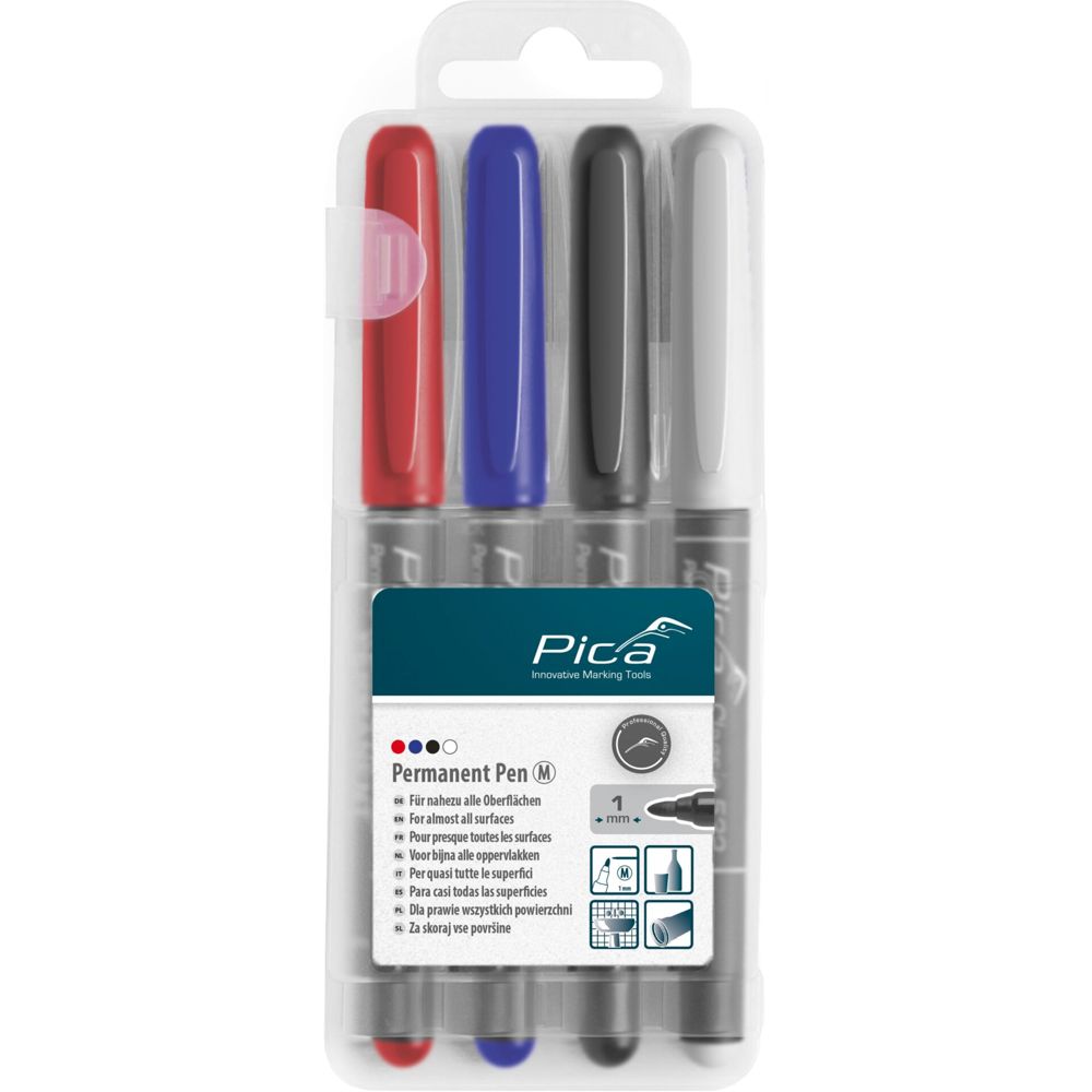 Pica Permanent-Pen 1,0mm με Instant-White-Pen
