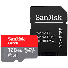 SD MicroSD Card 128GB SanDisk Ultra Class 10 inkl. Adapter