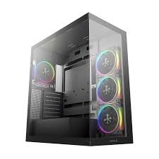 Deepcool CG580 4F V2 (schwarz, Tempered Glass x 2)