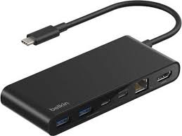 Belkin CONNECT USB-C 8-σε-1 Κόμβος Διπλές Θύρες USB-C schw.INC024hqBK