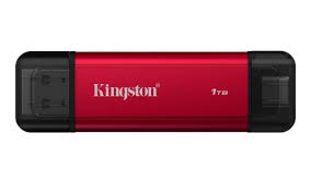 Kingston Dual Portable 1 TB, Εξωτερικός SSD (κόκκινος/μαύρος)