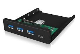 Icy Box IB-HUB1418-i3 (schwarz, 3x USB 3.0 Type-A, 1x USB Type-C)