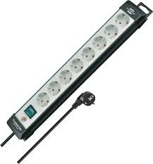 Brennenstuhl Premium-Line Steckdosenleiste 8-fach (schwarz/hellgrau, 1,8 Meter)