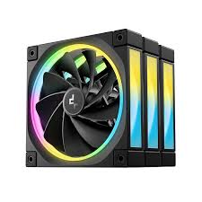 DeepCool FL12R-3 3 σε 1 Ανεμιστήρας Κουτιού Υπολογιστή 12 εκ. Μαύρος, Σετ 3 Τεμαχίων