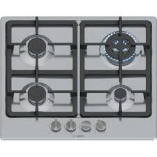 Εντοιχιζόμενη Εστία Bosch Serie 4 PGH6B5K90 από Ανοξείδωτο Ατσάλι, 60 εκ, Υγραερίου με 4 Ζώνες Μαγειρέματος