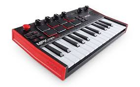 AKAI MPK Mini Play MK3 Επαγγελματικό Πληκτρολόγιο Ελέγχου και Μοριοποιητής MIDI USB σε Μαύρο και Κόκκινο