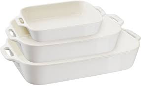 Staub Ofenformenset 3-tlg. Keramik, rechteckig, weiÃ