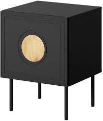 Bedside table 2 pcs. PALAZZO 44.5x40x59 black + oak craft