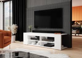 Cama TV cabinet RTV TEXAS 50/134/40 white/white gloss