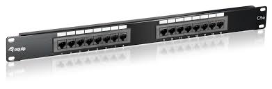 Equip 19" Patchpanel 16xRJ45 Cat5e UTP 1U 100MHz RAL9005