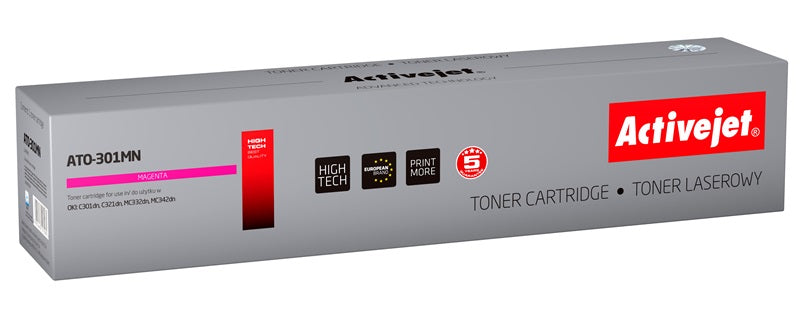 Activejet ATO-301MN toner for OKI printer; OKI 44973534 replacement; Supreme; 1500 pages; magenta