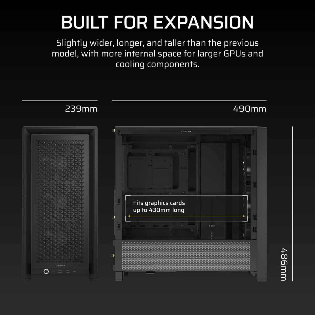 Corsair FRAME 4000D RS Midi Tower Black