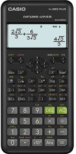 Επιστημονική Αριθμομηχανή CASIO FX-82ESPLUS-2, 252 Λειτουργίες, Διαστάσεις 77x162 χιλ., Μαύρο, με Θήκη