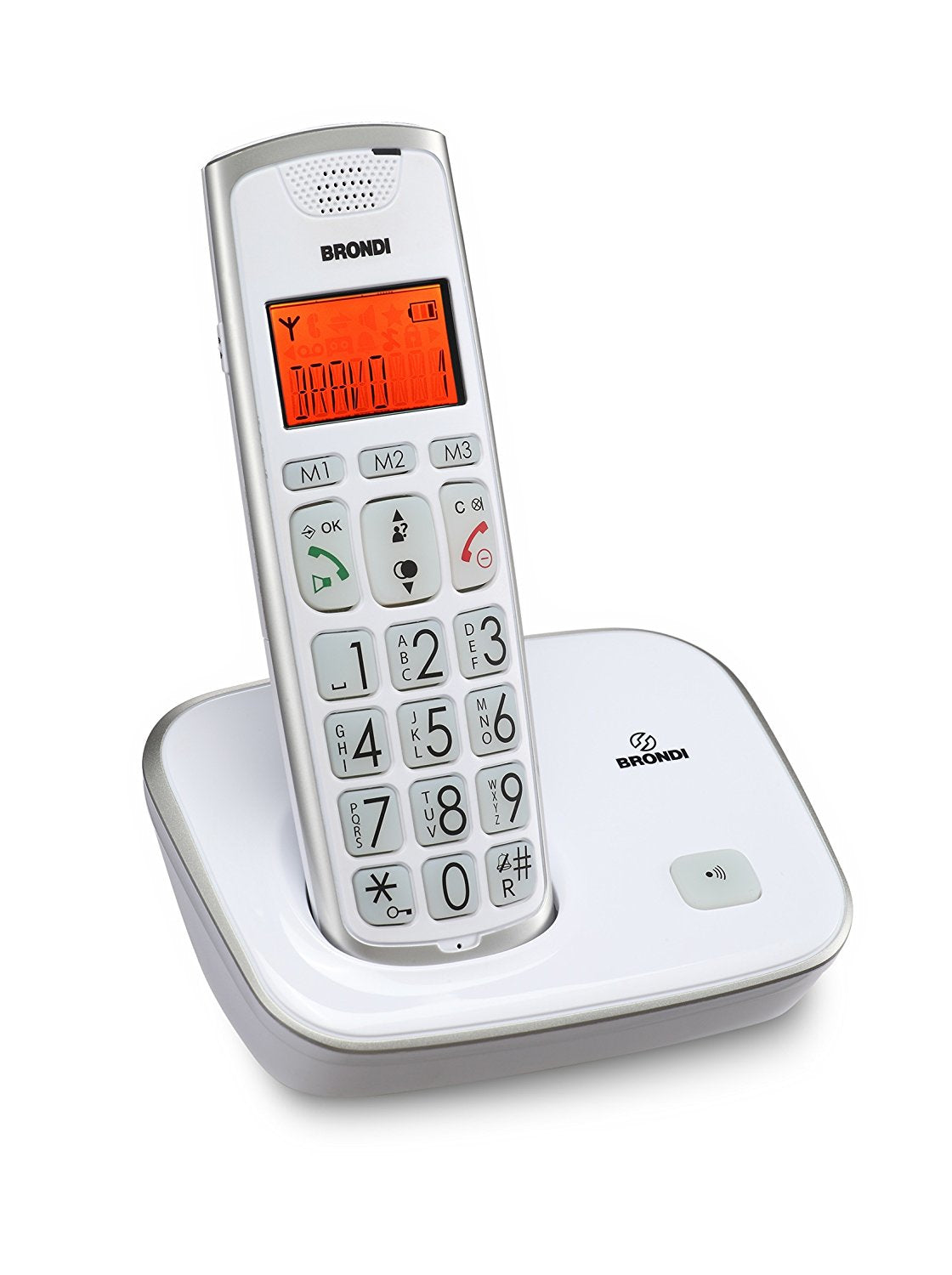 Brondi Bravo Gold 2 Cordless Phone White