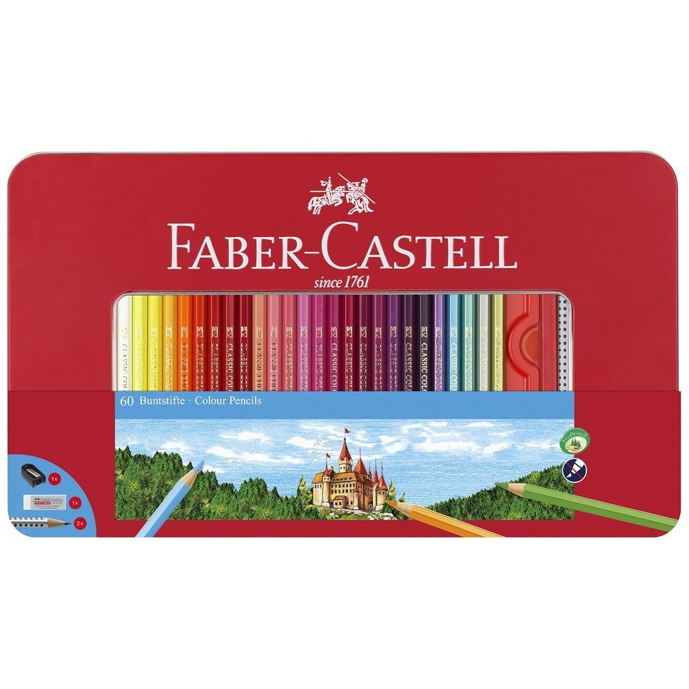 FABER-CASTELL Buntstift hexagonal 60er-Metalletui