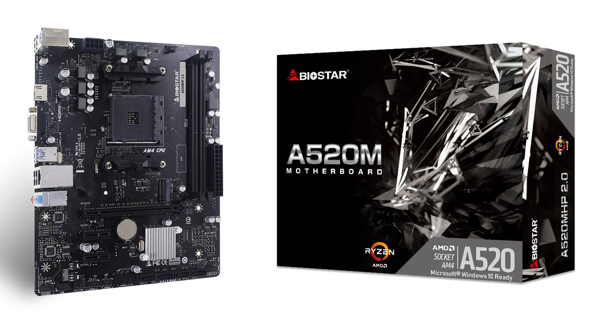Biostar A520MHP motherboard AMD A520 Socket AM4 micro ATX