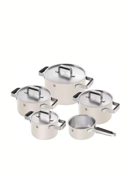 Zwilling J.A. Henckels Pure Σετ Μαγειρικά Σκεύη από Ανοξείδωτο Ατσάλι Beige 9τμχ