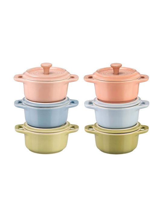 Staub Mini Cocotte Set, 6-piece, Round, Ceramic, Multicolored
