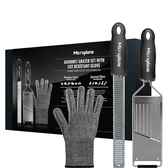 Microplane Gourmet Grater Set + Protective Glove