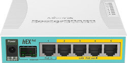 Mikrotik hEX PoE wired router White