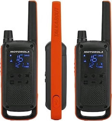 Motorola T82 Twin Pack two-way radio 16 channels Black,Orange