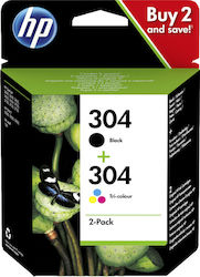 HP 3JB05AE Ink Cartridges Black/3 Colors No. 304