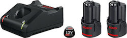 Bosch Powertools PRO Starter-Set 12V (2x GBA 12V 3.0Ah + GAL 12V-40 Professional) (schwarz, 2x Akku + Ladegerät)