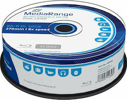 MediaRange BD-R Dual Layer 50 GB (6x speed, 25 pieces)