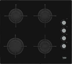 Beko HILG64120S hob Black Built-in 60 cm Gas 4 zone(s)
