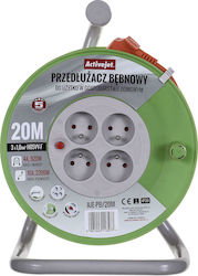 Activejet AJE-PB/20M 20-Meter Reel Extension Cord