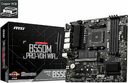 MSI B550M PRO-VDH WIFI motherboard AMD B550 Socket AM4 micro ATX