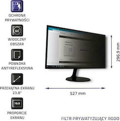 Qoltec 51059 display privacy filters 60.5 cm (23.8")