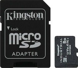 Kingston Technology 8GB microSDHC Industrial C10 A1 pSLC Card + SD Adapter