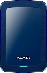 ADATA HV300 External Hard Drive 1TB Blue, 1000 GB, Black casing