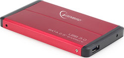 Gembird EE2-U3S-2-R storage drive enclosure 2.5" HDD enclosure Red