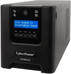 CyberPower PR750ELCD uninterruptible power supply (UPS) Line-Interactive 0.75 kVA 675 W 6 AC outlet(s)