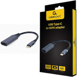 Cablexpert A-USB3C-HDMI-01 video cable adapter 0.15 m USB Type-C Grey