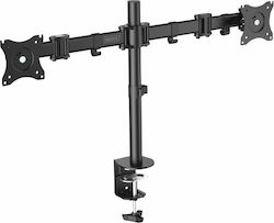 Digitus Universal Dual Monitor Ständer (schwarz, Klemmvorrichtung)