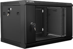 Lanberg wall mounted 19" rack cabinet 6U 600x450 black wf01-6406-10b