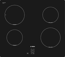 Bosch Serie 2 PUG611AA5E Black Countertop Induction Hob, 60 cm, 4 Induction Zones