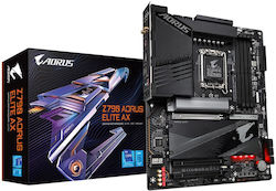 GIGABYTE Z790 AORUS ELITE AX Motherboard - Supports Intel Core 14th CPUs, 16*+2+1 Phases Digital VRM, up to 7600MHz DDR5 (OC), 4xPCIe 4.0 M.2, Wi-Fi 6E, 2.5GbE LAN, USB 3.2 Gen 2x2
