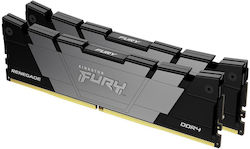 Kingston Technology FURY 16GB 3200MT/s DDR4 CL16 DIMM (Kit of 2) Renegade Black