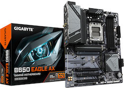 GIGABYTE B650 EAGLE AX Motherboard - AMD Ryzen 9000 Series CPUs, 12+2+2 Phases VRM, up to 7600MHz DDR5 (OC), 1xPCIe 5.0 + 2xPCIe 4.0 M.2, GbE LAN, WIFI 6E, USB 3.2 Gen 2